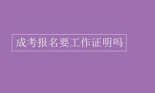 湖北成考报名需要提供工作单位证明吗
